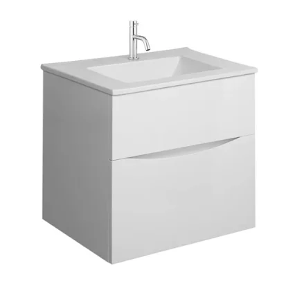Crosswater Glide Ii Basin Ceramic 500 With Overflow White