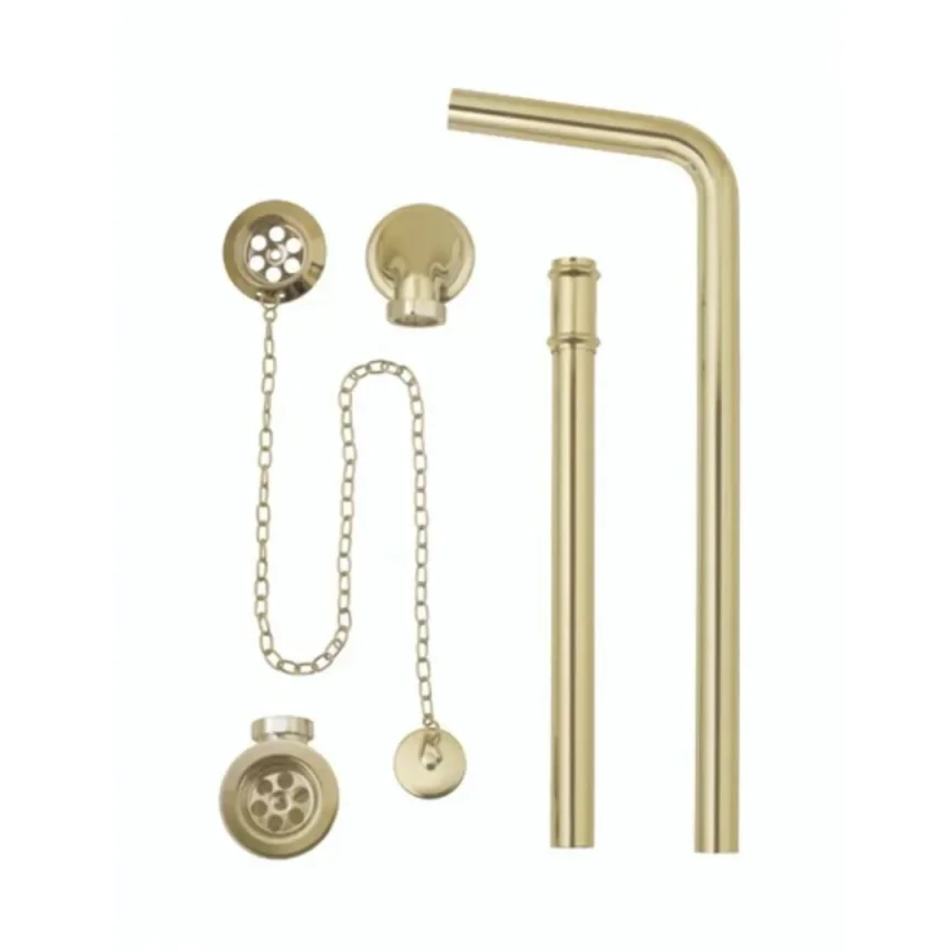 Bc Designs Plug & Chain Exposed Ext Bath Waste Brushed Gold product image - Image 1