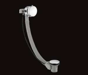 Just Taps Free Flow Bath Filler With Pop Up Waste System 105cm Chrome