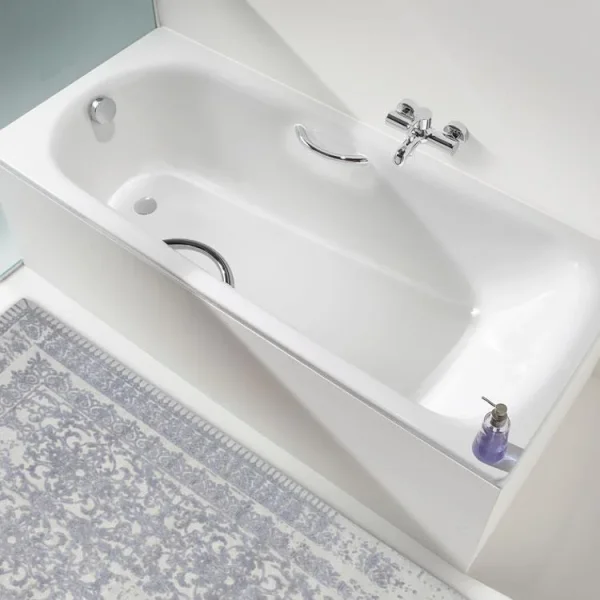Kaldewei Saniform Plus 1800 X 800mm Bath - White - No Tap Hole (excl. Feet) detail view - Image 4