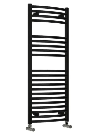 Reina Diva 600 X 800 Towel Radiator Black Flat product image - Image 1