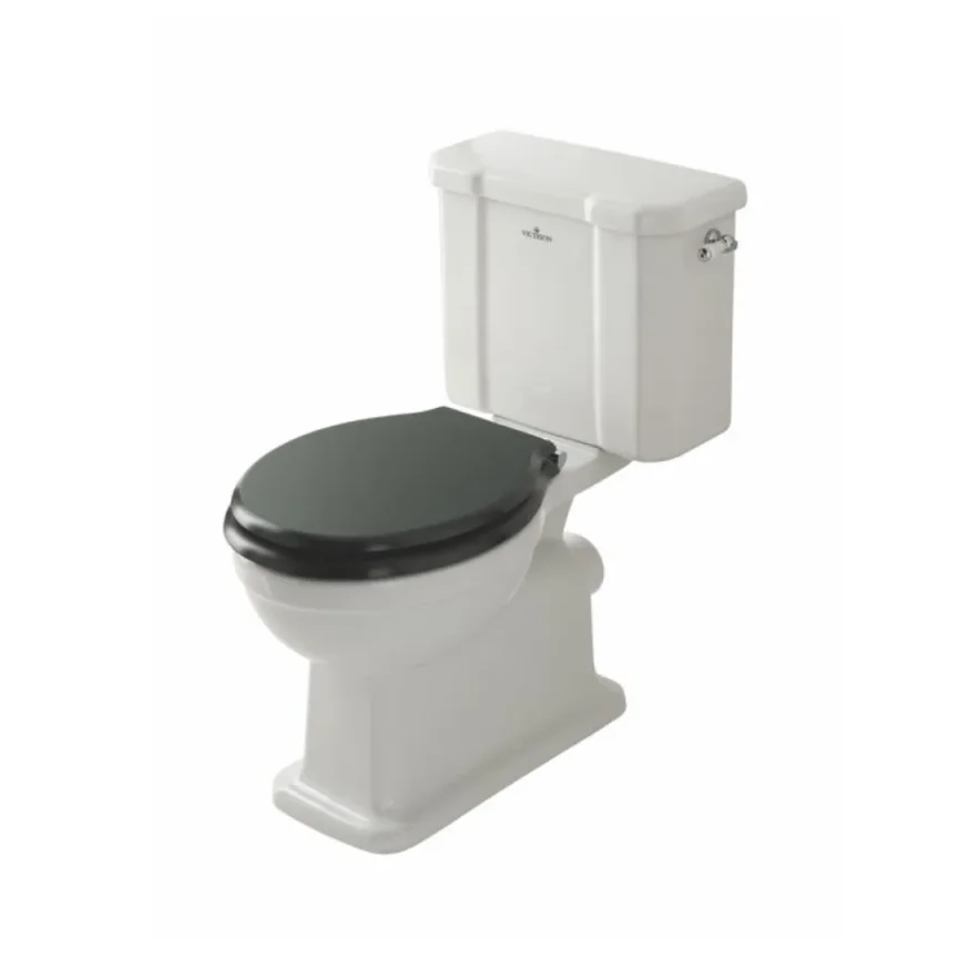 Bc Designs Victrion Black Matt Toilet Seat S/close - Chrome Hinges Chrome detail view - Image 2