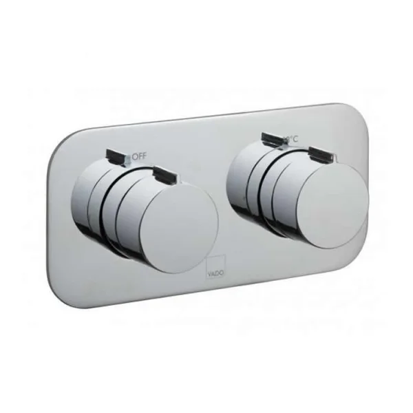Vado Tablet Altitude 2 Outlet 2 Handle Concealed Thermostatic Valve Horizontal Chrome