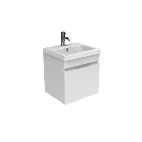 Saneux Air 40cm 1 Door Wall Mounted Unit - Gloss White