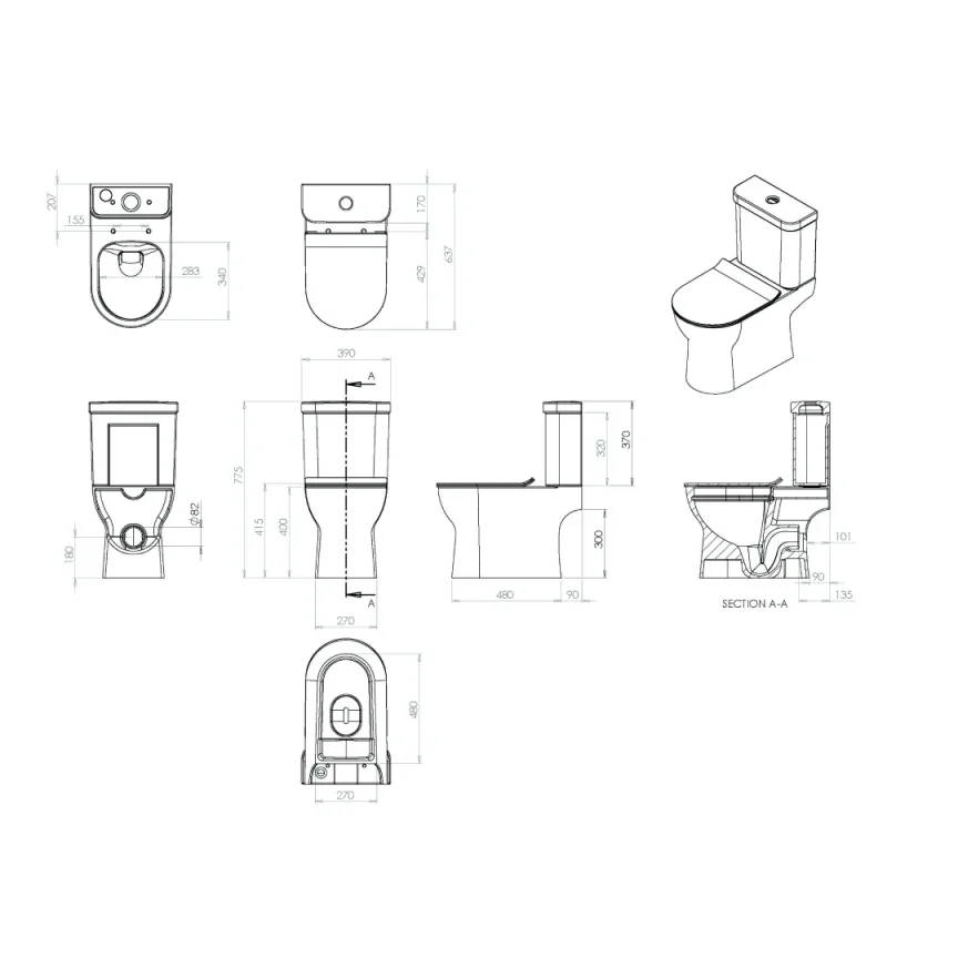 Saneux Air Cistern & Fittings (for Air77) detail view - Image 5