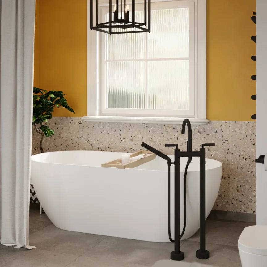 Saneux Lola 1700x800mm Freestanding Bath detail view - Image 2