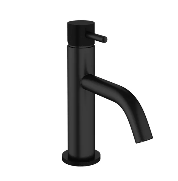 Crosswater Mpro Basin Monobloc Knurled No Waste Deck Mounted Matt Black