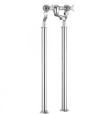Crosswater Belgravia Floor Standing Legs Chrome detail view - Image 2