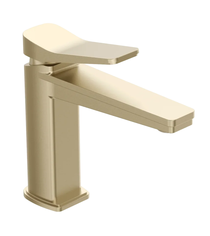 Just Taps Hix Single Lever Basin Mixer Brushed Brass product image - Image 3