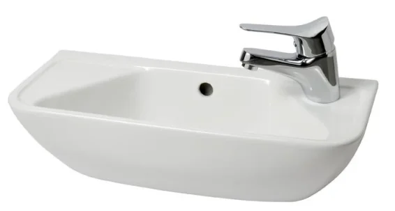 Eastbrook Cloakroom Basin 509x240 2th White product image - Image 1