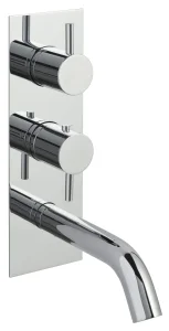 Just Taps Thermostatic Concealed 2 Outlet Shower Valve With Spout Chrome