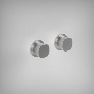 Ava Purity 2 Way 2 Handle Thermostatic Valve W/flanges - Brushed Stainless Steel