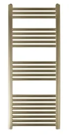 Just Taps Vos Vertical Tube: 1200x500 30x40mm, Horizontal Tube: 25mm Brushed Brass 21 Bars  Oil Filled
