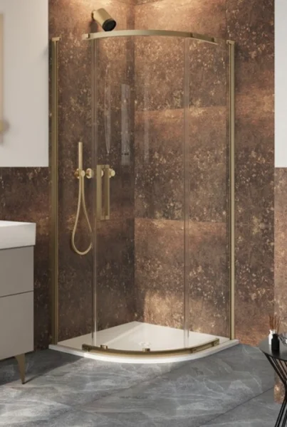 Crosswater Asura 8mm Quadrant Door 800 X 800 Brushed Brass