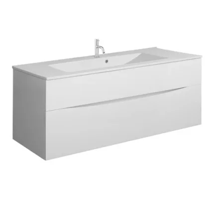 Crosswater Glide Ii Basin Ceramic 1000 With Overflow White detail view - Image 2