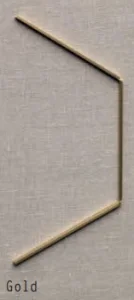 European Tiles Hextile Gold Listello Half Hexagon Cut