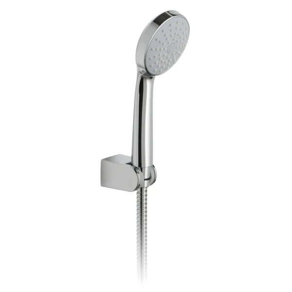 Vado Eris Round Single Function Mini Shower Kit With 150cm Shower Hose And Bracket Chrome
