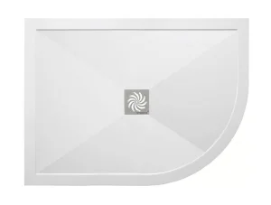 Crosswater Central Waste Offset Quadrant Left Hand 25mm Stone Resin Shower Tray 800 x 1000mm