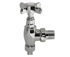 Vogue VL008 Pair Angled Valves With Cover Plates And Connection Tubes Brushed Nickel lacquered
