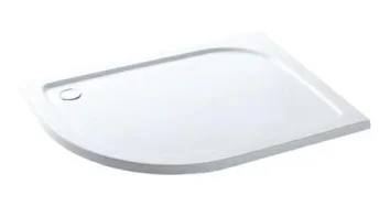 Eastbrook Volente 1000 X 760 Lh Offset Quad Abs Resin Tray White