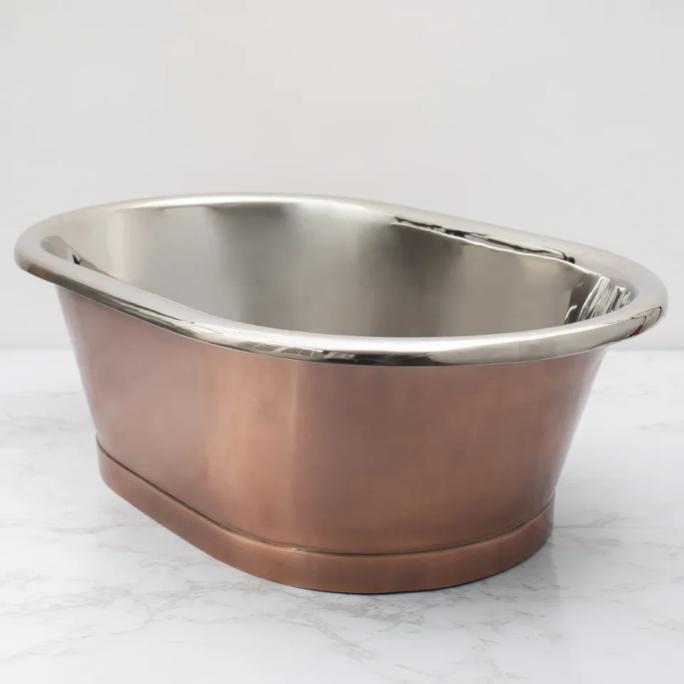 Bc Designs Antique Copper Basin With Nickel Inner Antique Copper/nickel product image - Image 1