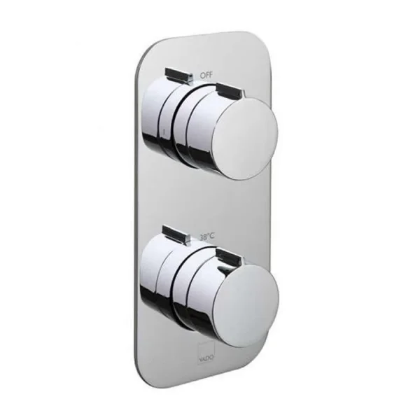 Vado Tablet Altitude 2 Outlet 2 Handle Concealed Thermostatic Valve Vertical Chrome