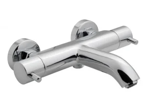 Vado Celsius Exposed Thermostatic Bath Shower Mixer Wall Mounted Without Shower Kit Chrome