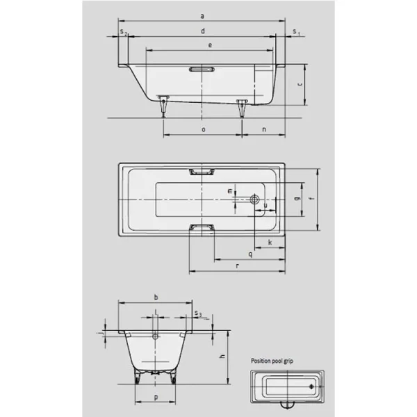 Kaldewei 5037 Box Bath Feet Only detail view - Image 3