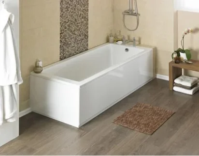 Nuie Square Single Ended Bath 1500x700 White