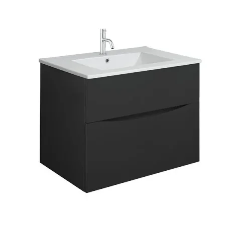 Crosswater Glide Ii 2 Drawer Basin Unit 700 Matt Black