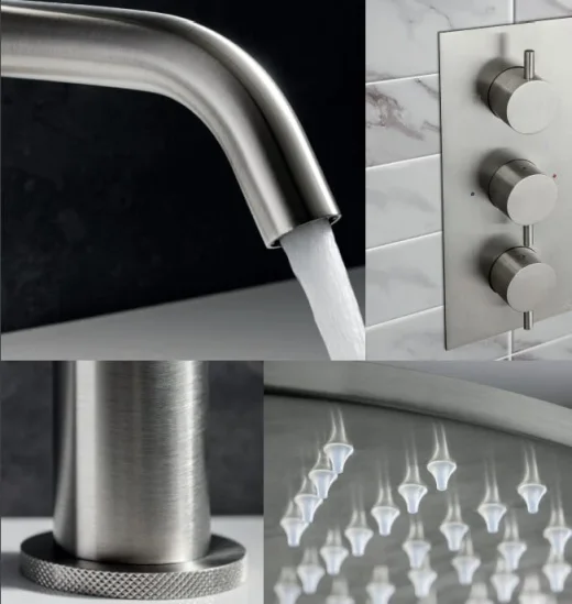 Crosswater Mpro Bath 3h Filler Wall Mounted Stainless detail view - Image 3