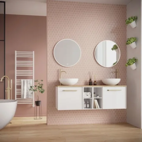 Crosswater Mpro Towel Warmer 480x1140 Electric Matt White detail view - Image 3