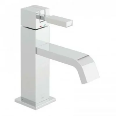 Vado Geo Slimline Basin Mixer Smooth Bodied Single Lever Deck Mounted Without Universal Waste product image - Image 1