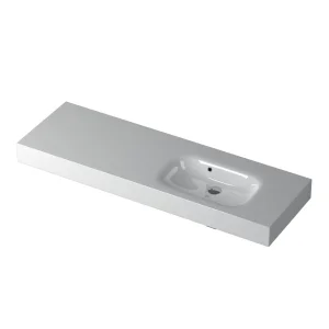 Faeber Infinite S1 Pearl 1500mm Right Hand Wall Hung Basin White polished