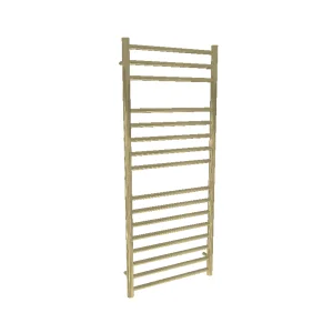 AVA Trend Ladder 1200 x 500mm Brushed Brass PVD Stainless Steel Towel Rail  Oil Filled