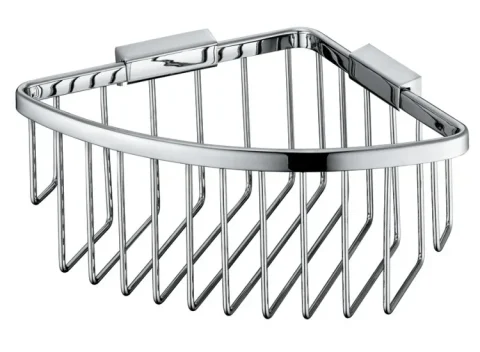 Vado Basket Large Triangular Corner Wall Mounted Chrome detail view - Image 2