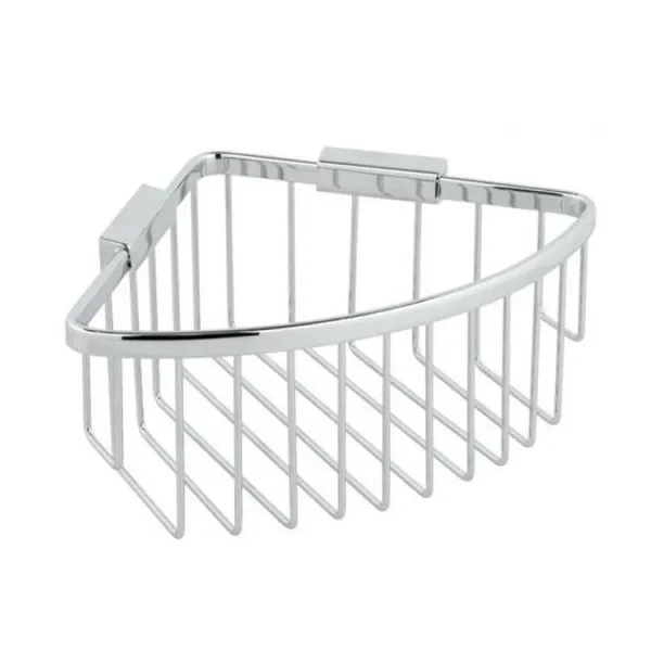 Vado Basket Large Triangular Corner Wall Mounted Chrome product image - Image 1