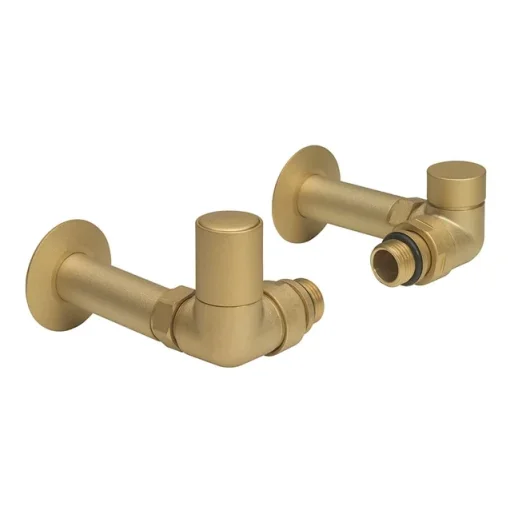Crosswater Mpro Angled Rad Valve Brush Brass product image - Image 1
