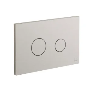 Vado Individual Round Button Flush Plate Brushed Nickel