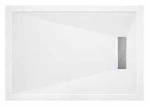 London Showers  Linear 900 x 800mm Tray & Waste - White