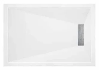 London Showers  Linear 900 x 800mm Tray & Waste - White