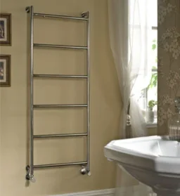 Vogue Vivid Towel Radiator Electric Only - Chrome 1250X650 detail view - Image 2