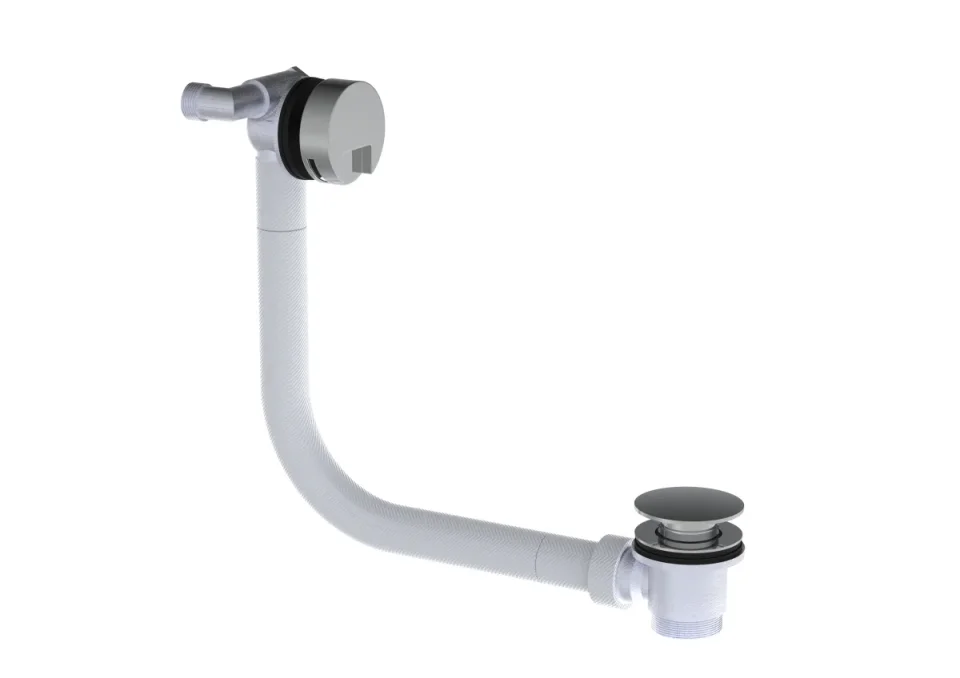 Saneux Cos Bath Filler Overflow & Clicker Waste - Chrome product image - Image 1