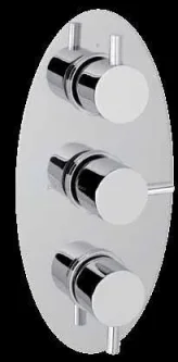 Eastbrook Oval Triple Plate Round Rings Chrome