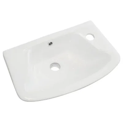 Eastbrook Loire 450 X 275 Cloakroom Basin 1th Rh White