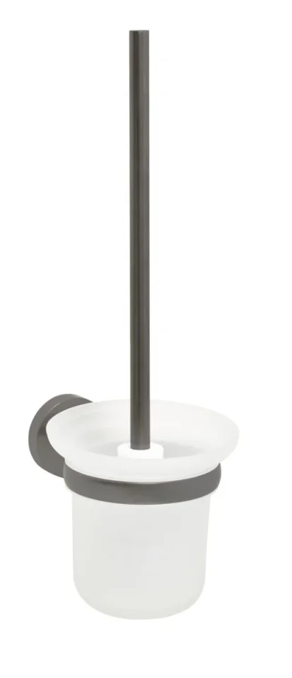 Just Taps Vos Toilet Brush Brushed Black product image - Image 1