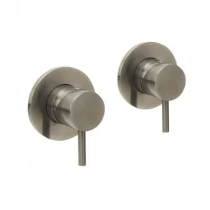 Just Taps Vos Wall Valves Brushed Black