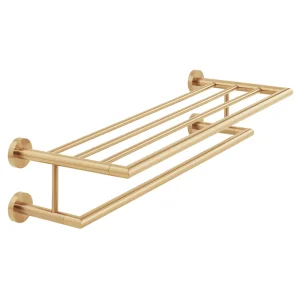 Vado Individual Spa Towel Shelf 600mm (24") Brushed Gold