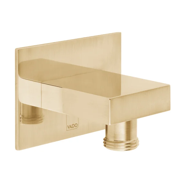 Vado Individual Square Wall Outlet Brushed Gold