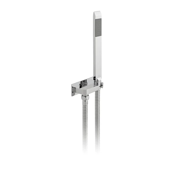 Vado Omika Single Function Mini Kit With 150cm Shower Hose And Bracket With Integrated Outlet Chrome